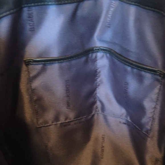 NWOT Elizabeth and James Black Leather Scott Fringe Tote - Picture 7 of 7